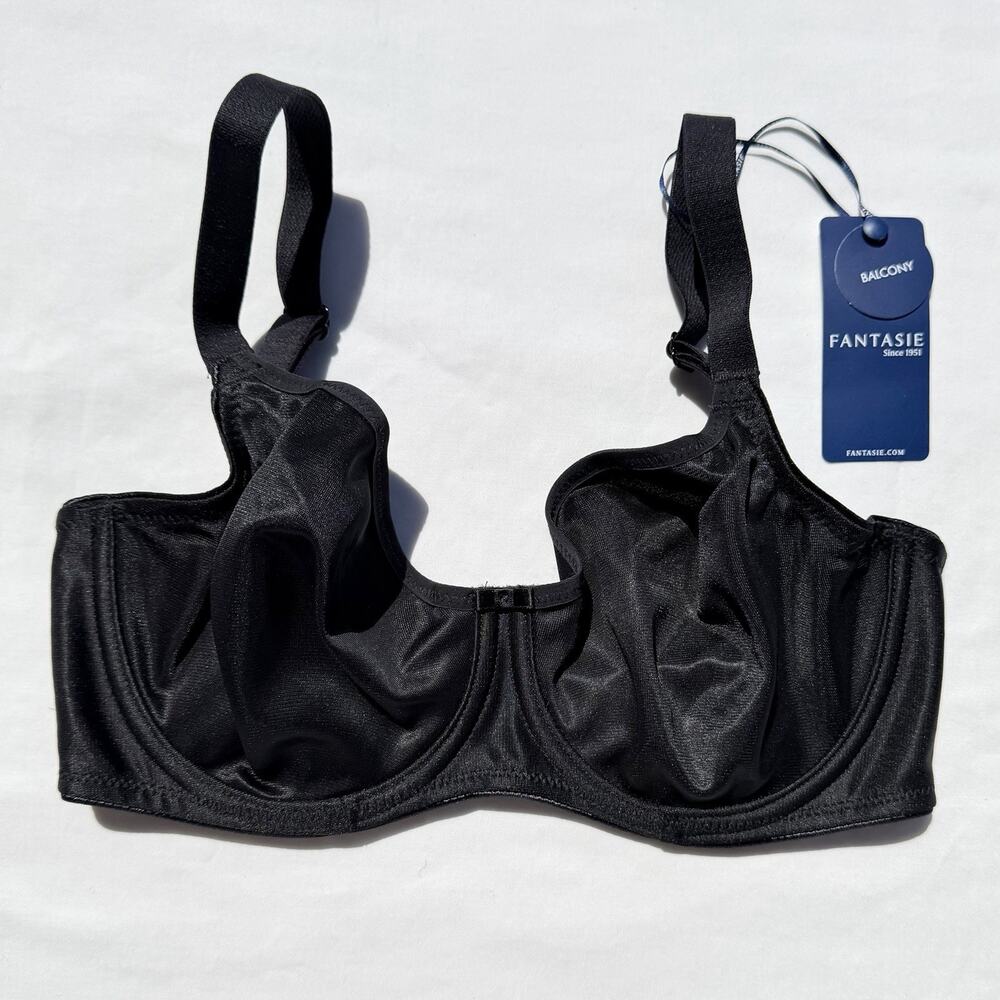Fantasie Smoothing Balcony Bra 30DDD Black Underwire FL4520